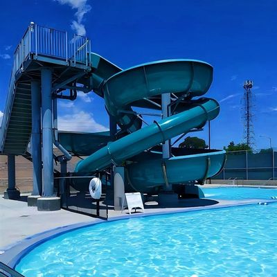 Parc aquatique piscine en fibre de verre jouets de jeux pour enfants glisser en fibre de verre