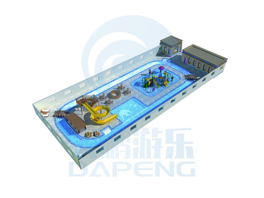 Équipement de conception de parcs aquatiques extérieurs enfants Fibre de verre toboggan d'eau avec piscine