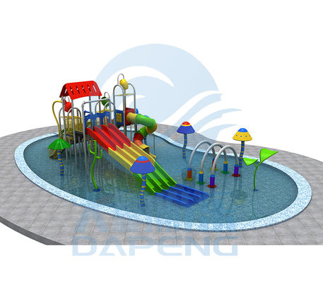 ODM enfants parc aquatique ensemble de conception de terrain de jeu toboggan géant avec pad d'eau pour enfants