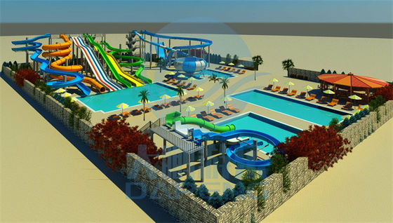 Conception de parc aquatique commercial avec piscine et plongeuse pour enfants