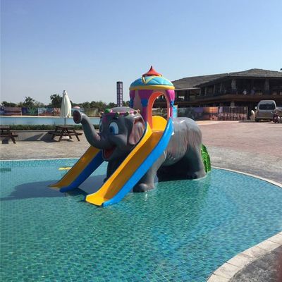 Équipement en fibre de verre Éléphant toboggan pour enfants