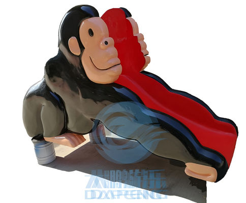 Parc d'attractions aquatiques Carnavals Chimpanzés Mini piscine Glissière en fibre de verre