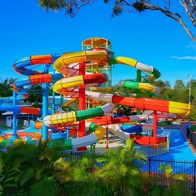 ODM au-dessus du sol piscine équipement de fête toboggan à eau en fibre de verre