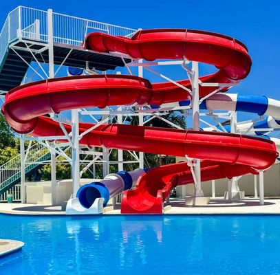 Piscine pour adultes Parcs à thème aquatiques Les coureurs, les toboggans de piscine en fibre de verre Combo pour le complexe, l'hôtel et le parc aquatique