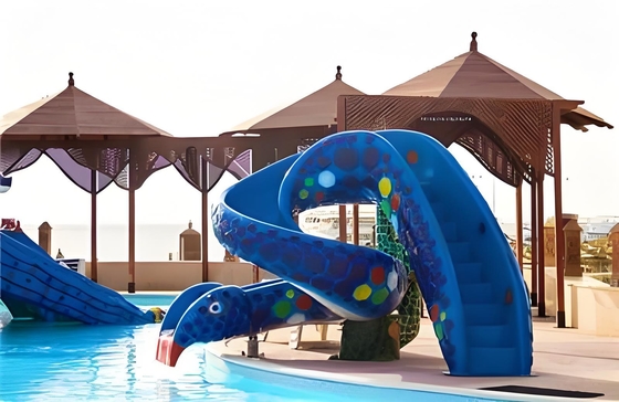 Un bon prix. Fiberglass Water Splash Swimming Pool Slide Waterplayground Water Park Animals Set Color customization Elephant Snake Rainbow Children's Pool Slide en ligne
