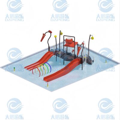 Un bon prix. Équipement de terrain de jeux aquatiques 15x12m en fibre de verre en acier galvanisé Maison de jeux aquatiques commerciale pour les parcs aquatiques en ligne