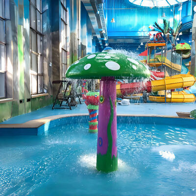 1.8/2.0m Hauteur Champignon Jouets aquatiques en fibre de verre Caractéristiques Jouets de terrain de jeux aquatiques Piscines pour enfants