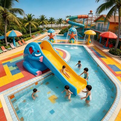 qualité Thème éléphant Équipement de jeux d'eau pour enfants Parc aquatique Plongeur et piscine Usine