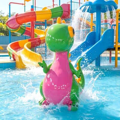 Dispositifs de jeux d'eau pour enfants et enfants avec thème de dinosaures