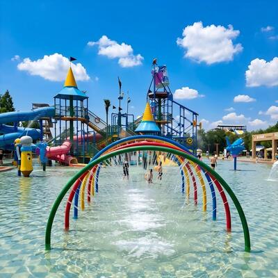 Un bon prix. Jeu d'eau Rainbow Arc en acier galvanisé pour parc aquatique commercial et piscine pour enfants, garantie d'un an en ligne