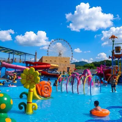 qualité Fleur interactive Maison Apple Rainbow Splash Pad Équipement pour enfants Piscine parc aquatique avec certificat CE Usine