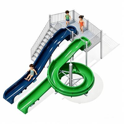 Un bon prix. Compact en spirale et en fibre de verre droite combinaison de toboggan à eau pour le parc aquatique commercial en ligne