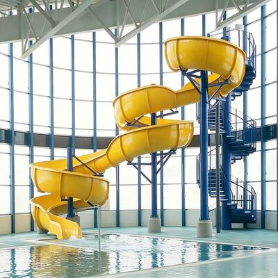 Fabricants de toboggans de piscine en spirale Conception personnalisée en fibre de verre pour maison de vacances