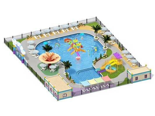Un bon prix. Parc aquatique avec toboggans de 2000 mètres carrés à vendre, conception personnalisée, fabricant de parcs d'attractions en ligne