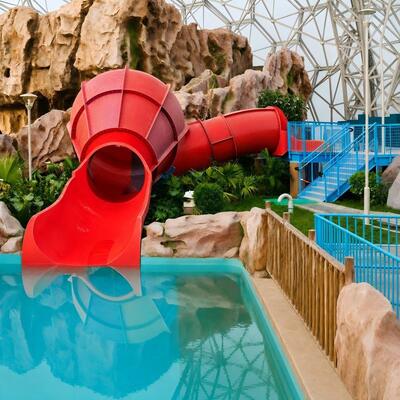 Glissière d'eau en fibre de verre commerciale pour piscine et parc aquatique