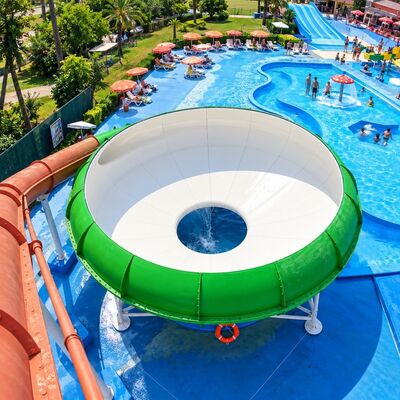 qualité Toboggan aquatique en fibre de verre Space Bowl couleur personnalisée pour parcs aquatiques de piscines pour adultes Usine