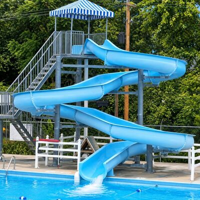 qualité Toboggan aquatique en fibre de verre en spirale, toboggan incurvé personnalisé pour parc aquatique avec garantie de 1 an Usine