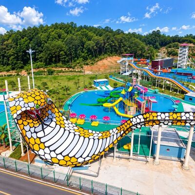 qualité Glissière d'eau Cobra Grand toboggan en fibre de verre Randonnée excitante pour le parc aquatique extérieur Usine