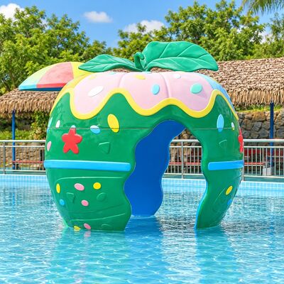 Un bon prix. Parcs aquatiques thématiques Apple House en fibre de verre personnalisé Équipement pour les projets de pads d'éclairage extérieurs online