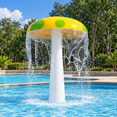 Un bon prix. Tapis de jeu aquatique champignon avec jet d'eau, matériau personnalisé pour piscine pour enfants avec garantie de 1 an online