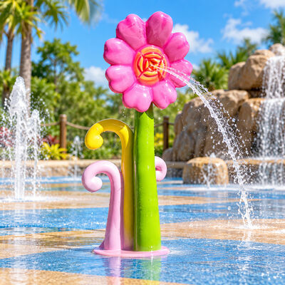 Un bon prix. Vaporisateur d'eau en forme de fleur pour pataugeoires, jeux d'eau de piscine pour enfants avec motifs online