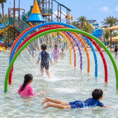 qualité Boucles d'eau arc-en-ciel en acier galvanisé pour jeux interactifs de jeux d'eau Usine