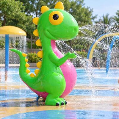 Un bon prix. Pulvérisateurs personnalisés de pataugeoire en fibre de verre en forme de dinosaure et de dessin animé avec CE en ligne