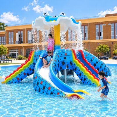 Un bon prix. Équipement de jeu aquatique pour enfants Toboggan aquatique en fibre de verre avec garantie de 12 mois en ligne