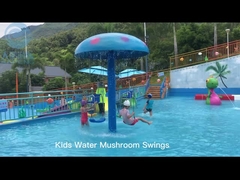 Équipement de parc aquatique Jeux de piscine pour enfants Fibre de verre Swing Set de champignons d'eau, tampon d'eau