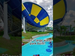 18 m de hauteur Grand toboggan à eau pour adultes en fibre de verre en extérieur Forme du haut-parleur, grand toboggan à trompette