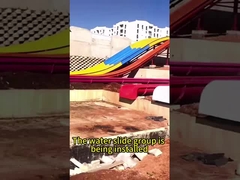 équipement de divertissement pour les jeux aquatiques pour enfants, ensemble de diapositives en fibre de verre